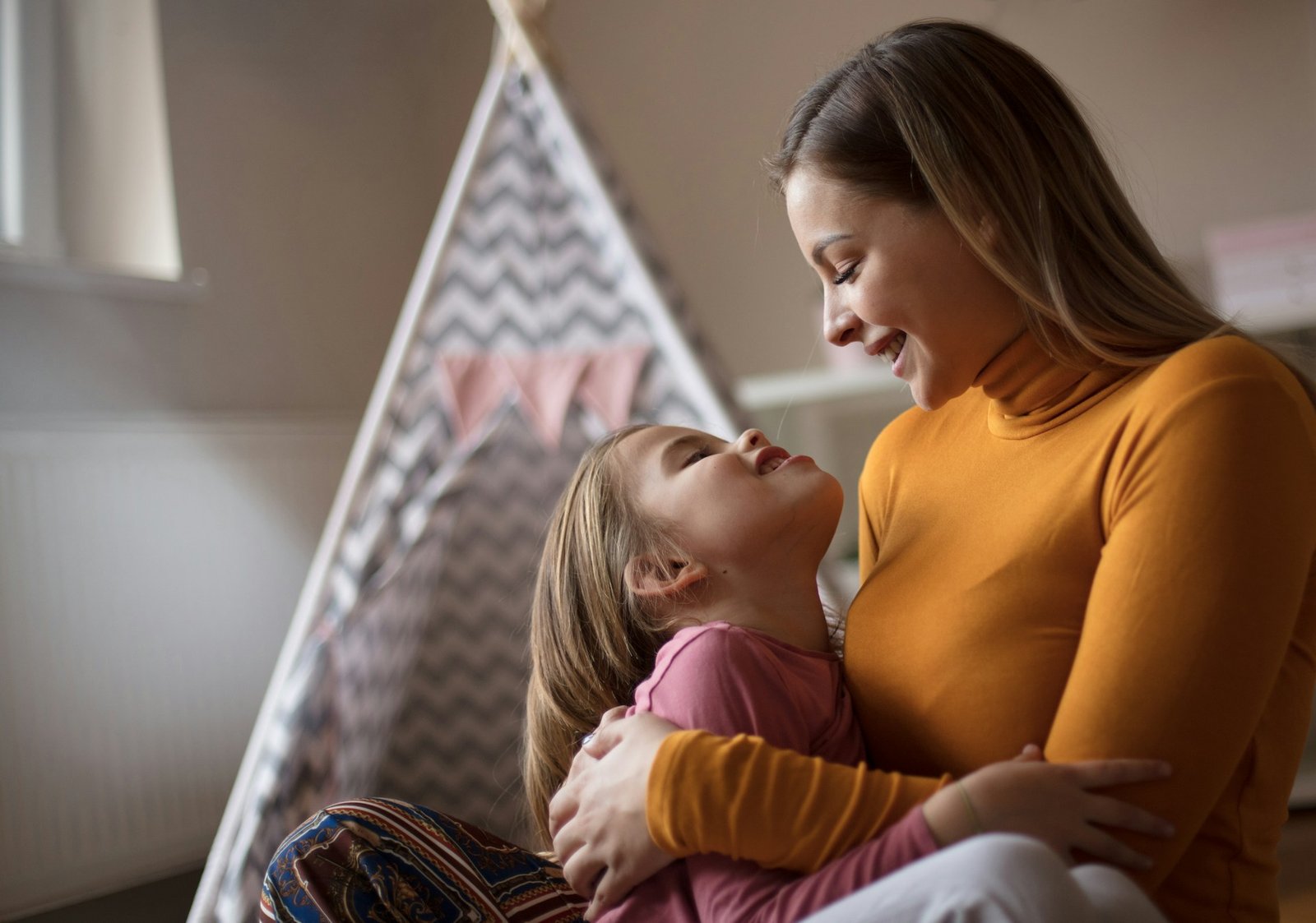 talking to child