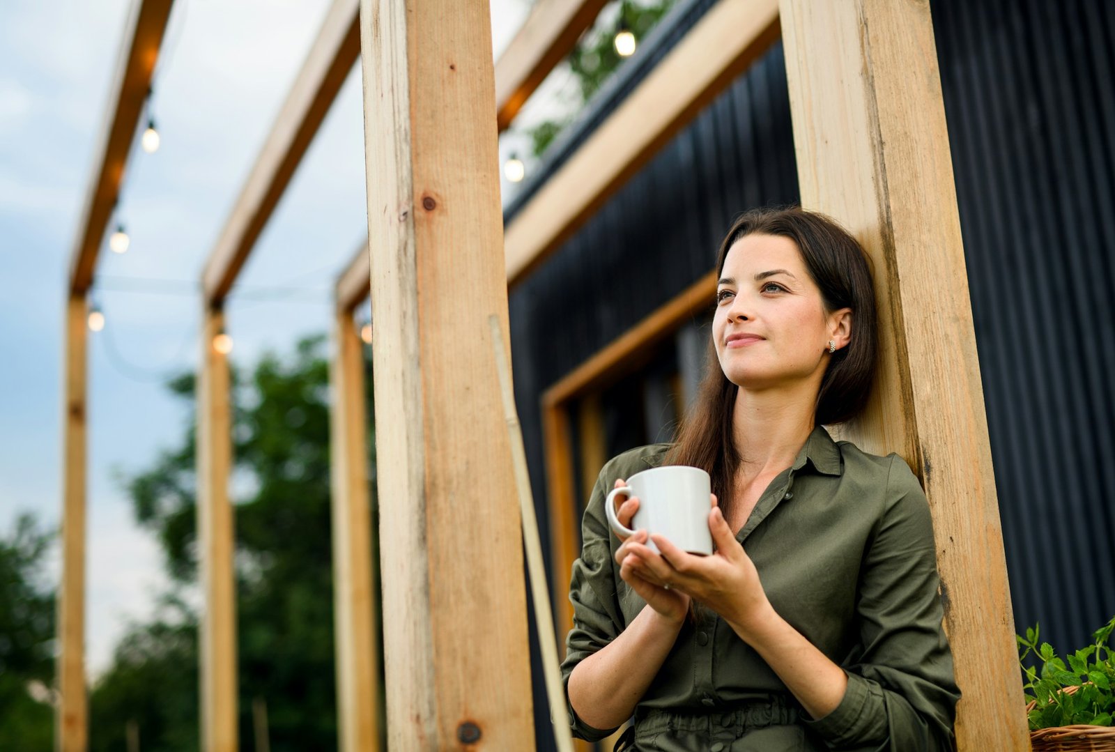 woman holding a mug